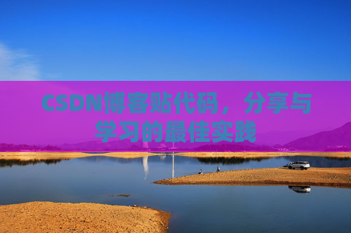 CSDN博客贴代码，分享与学习的最佳实践
